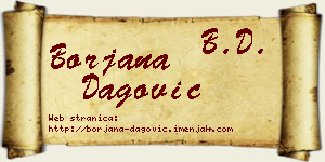 Borjana Dagović vizit kartica